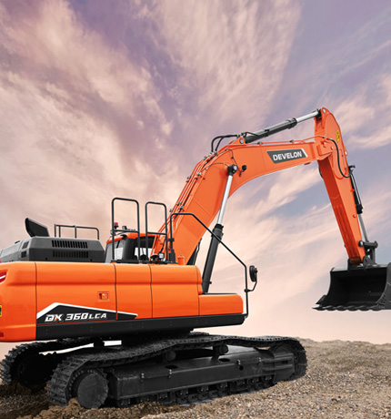 HD현대인프라코어의 에티오피아 시장 주력 모델인 36톤급 디벨론 대형 굴착기